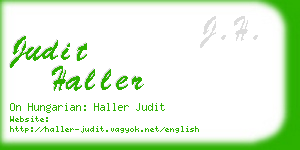 judit haller business card